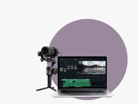 Professional photo editing for a commercial product shot on a Mac Studio display