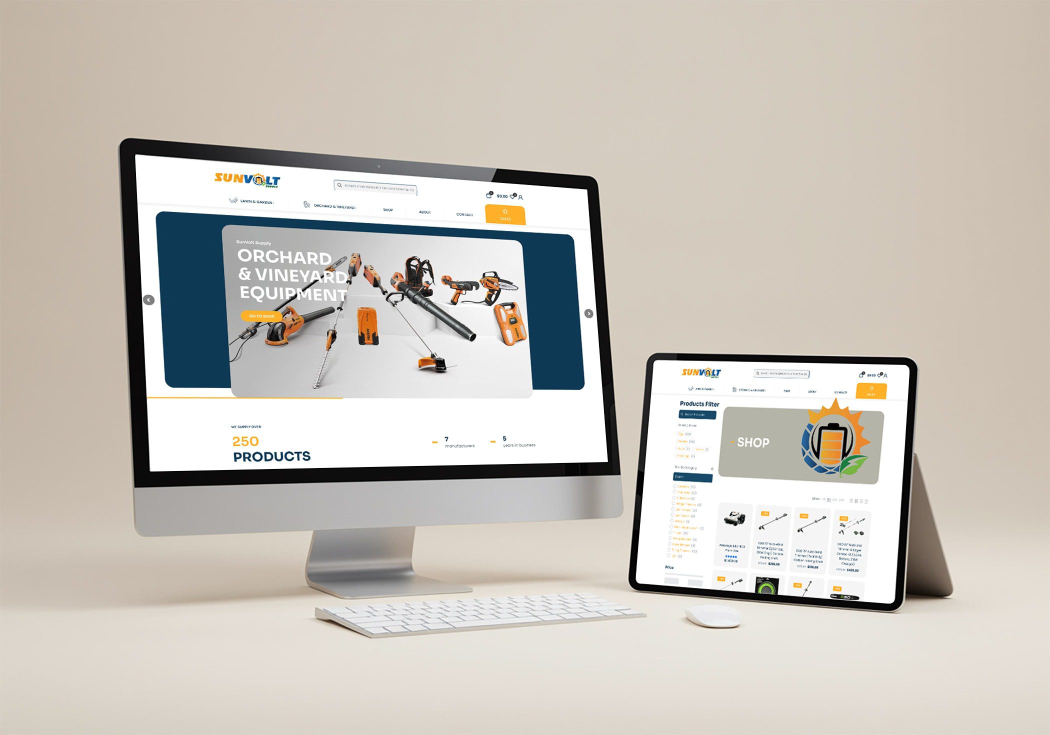 Sunvolt Supply - Ecommerce, Website Design, SEO, Photography