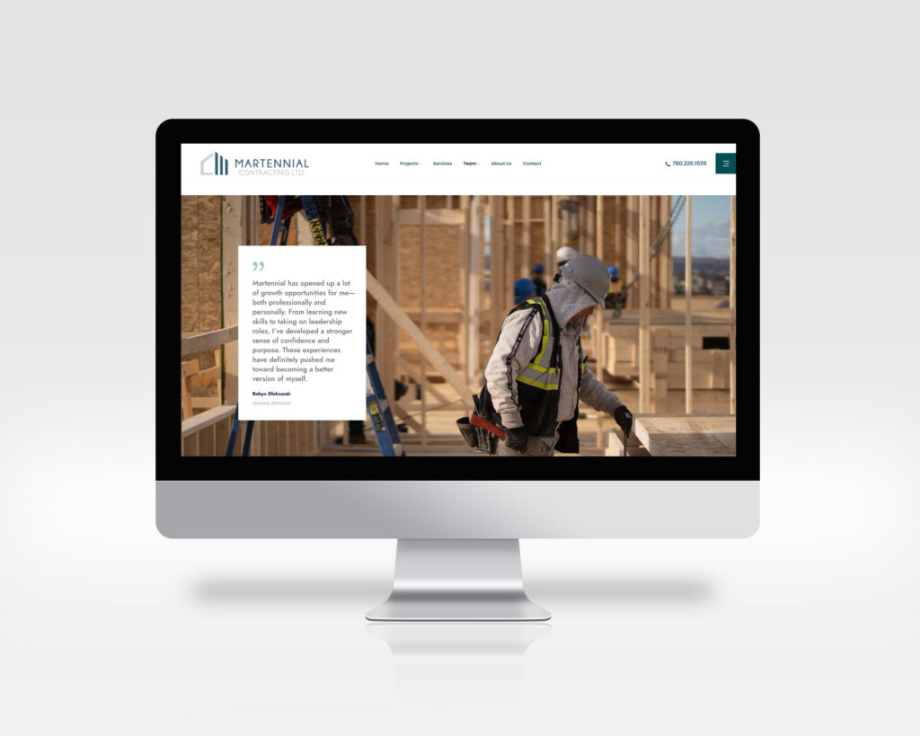 Martennial Contracting, Calgary, AB - Ecommerce, Website Design, SEO, Photography